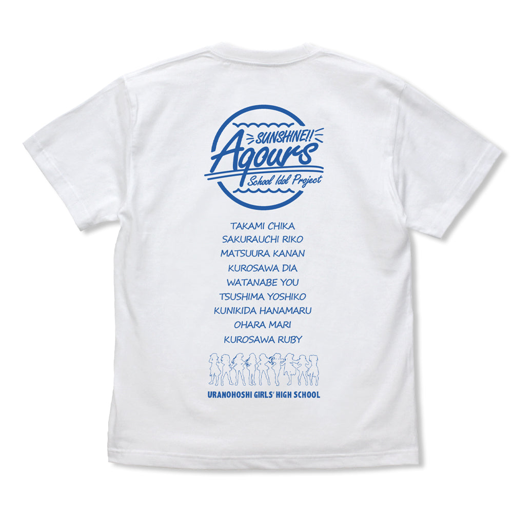 ラブライブ!サンシャイン!! Aqours Tシャツ/WHITE-S 画像 2 | AniSmile