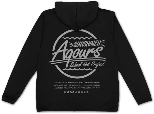 ラブライブ!サンシャイン!! Aqours 薄手ドライパーカー/BLACK-M - 公式商品画像 | AniSmile