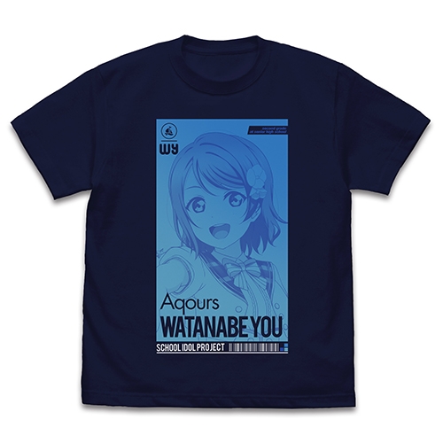 ラブライブ!サンシャイン!! 渡辺 曜 Tシャツ ALL STARS Ver./NAVY-XL - 公式商品画像 | AniSmile