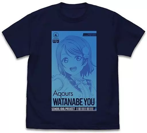 ラブライブ!サンシャイン!! 渡辺 曜 Tシャツ ALL STARS Ver./NAVY-L - 公式商品画像 | AniSmile