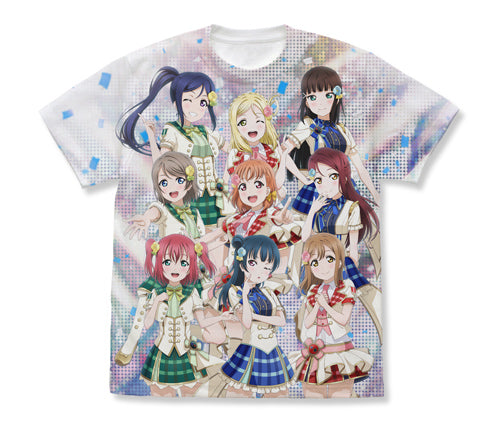ラブライブ!サンシャイン!! Aqours フルグラフィックTシャツ/WHITE-S - 公式商品画像 | AniSmile