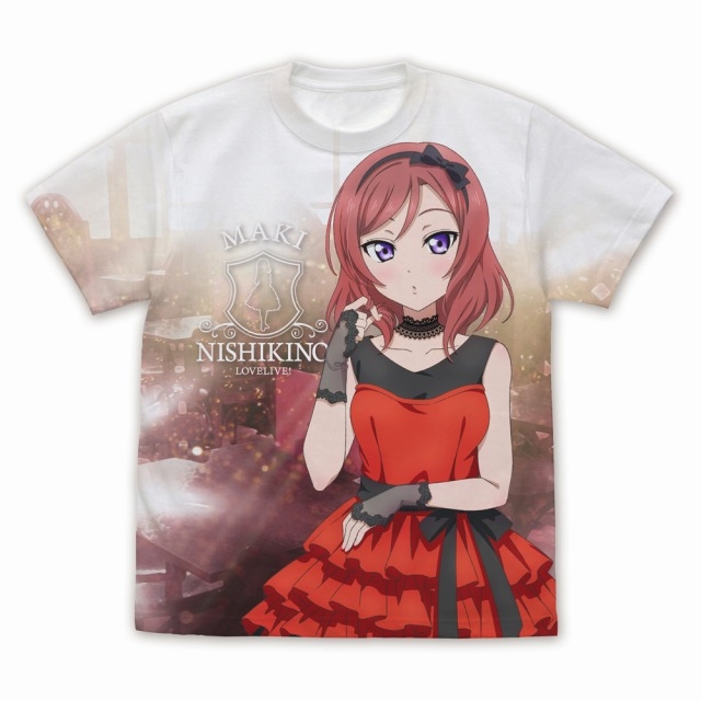 ラブライブ! 描き下ろし 西木野真姫 フルグラフィックTシャツ パーティードレス2024/WHITE-M - 公式商品画像 | AniSmile