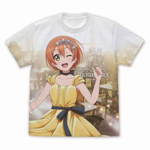 ラブライブ! 描き下ろし 星空 凛 フルグラフィックTシャツ パーティードレス2024/WHITE-L - 公式商品画像 | AniSmile