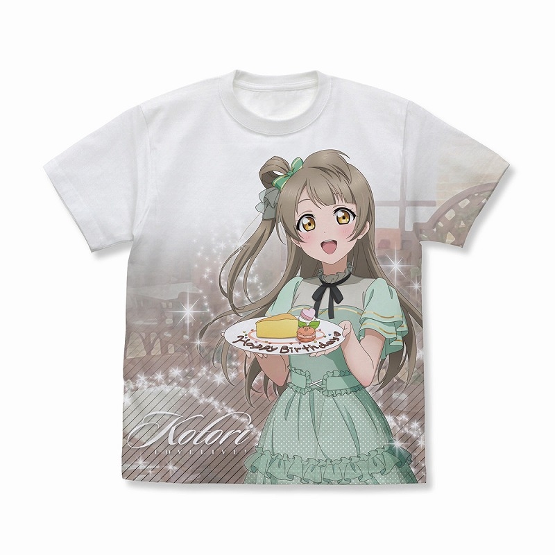 ラブライブ! 描き下ろし 南 ことり フルグラフィックTシャツ パーティードレス Ver./WHITE-M - 公式商品画像 | AniSmile