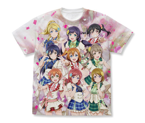 ラブライブ! μ's フルグラフィックTシャツ/WHITE-S - 公式商品画像 | AniSmile