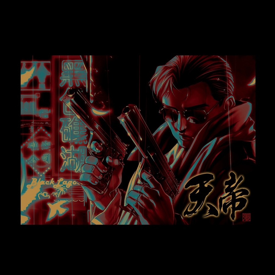 ブラック・ラグーン BLACK LAGOON 張 Tシャツ/BLACK-XL 画像 2 | AniSmile