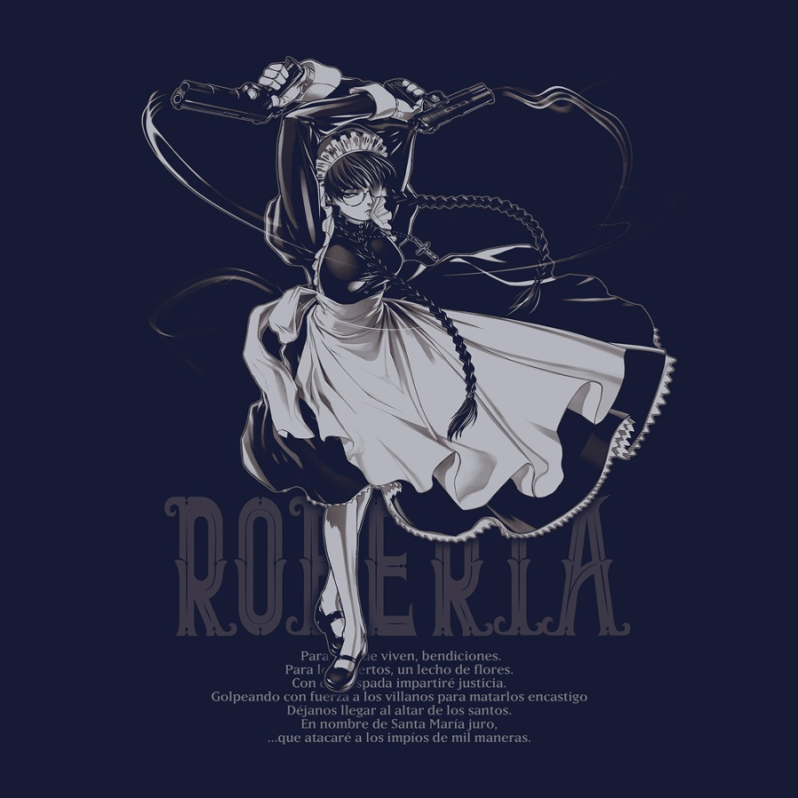 ブラック・ラグーン ラブレス家のロベルタ Tシャツ/NAVY-XL 画像 2 | AniSmile