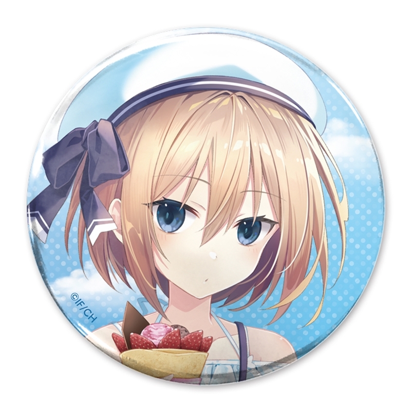 超次元ゲイム ネプテューヌ 描き下ろし ブラン 65mm缶バッジ スイーツタイムVer. - 公式商品画像 | AniSmile