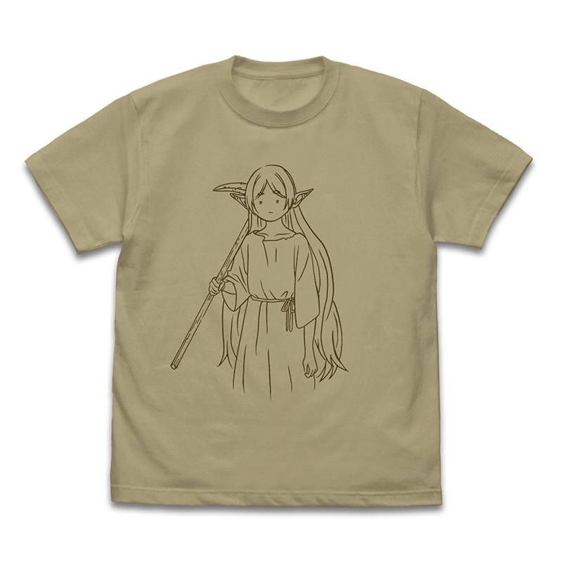 葬送のフリーレン フリーレン 「鉱山で300年働くことになっちゃった」 Tシャツ/SAND KHAKI-XL 画像 2 | AniSmile