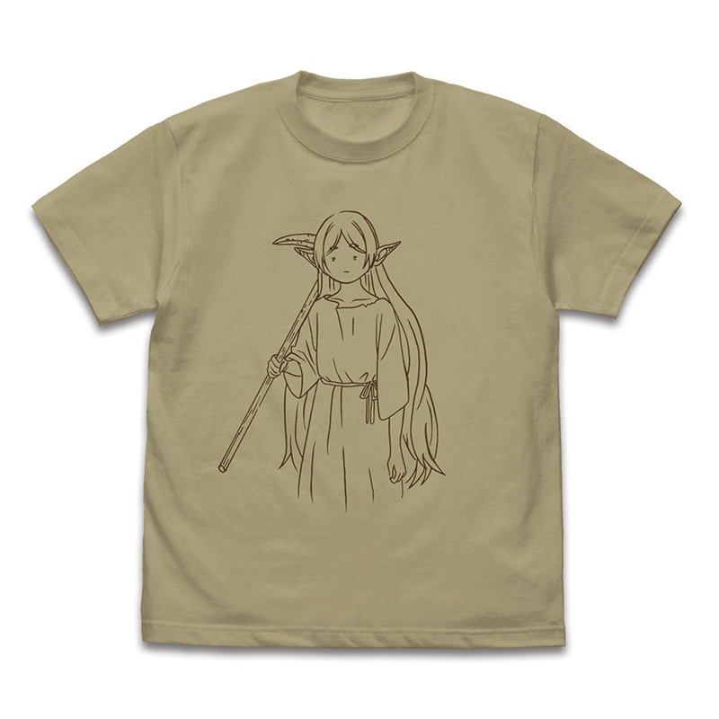 葬送のフリーレン フリーレン 「鉱山で300年働くことになっちゃった」 Tシャツ/SAND KHAKI-S 画像 2 | AniSmile