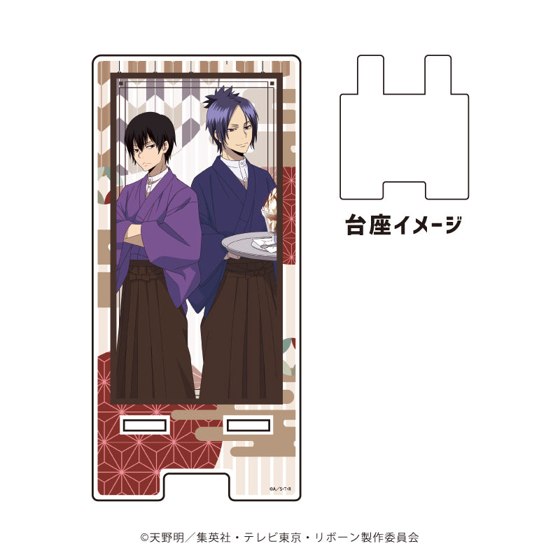 スマキャラスタンド「家庭教師ヒットマンREBORN!」14/雲雀恭弥&六道骸 レトロ喫茶ver.(描き下ろしイラスト) - 公式商品画像 | AniSmile