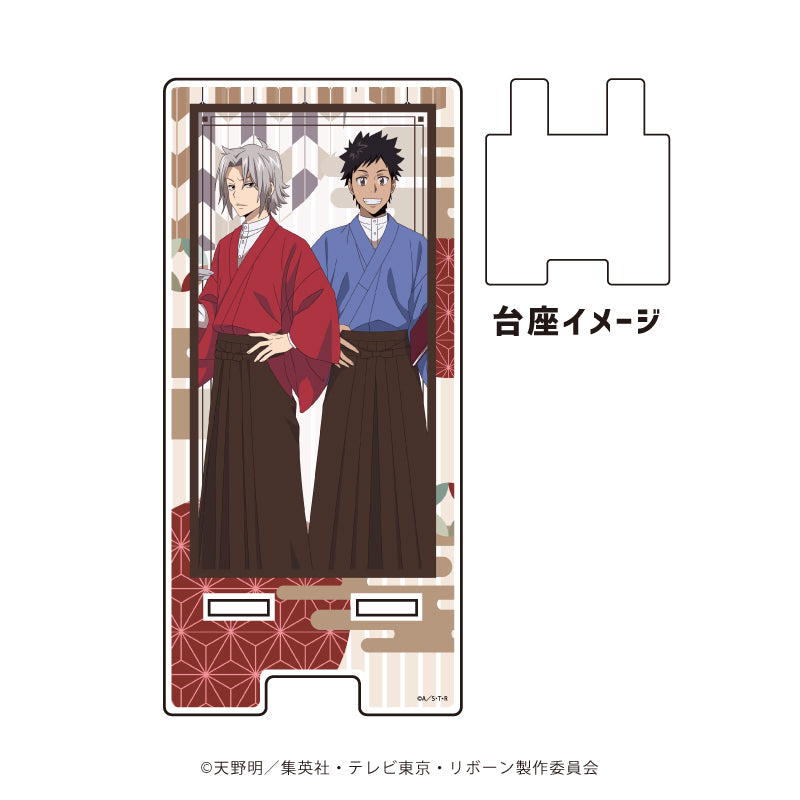 スマキャラスタンド「家庭教師ヒットマンREBORN!」13/獄寺隼人&山本武 レトロ喫茶ver.(描き下ろしイラスト) - 公式商品画像 | AniSmile
