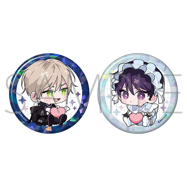 ナカまであいして ホログラム缶バッジセット/ミニキャラ - 公式商品画像 | AniSmile