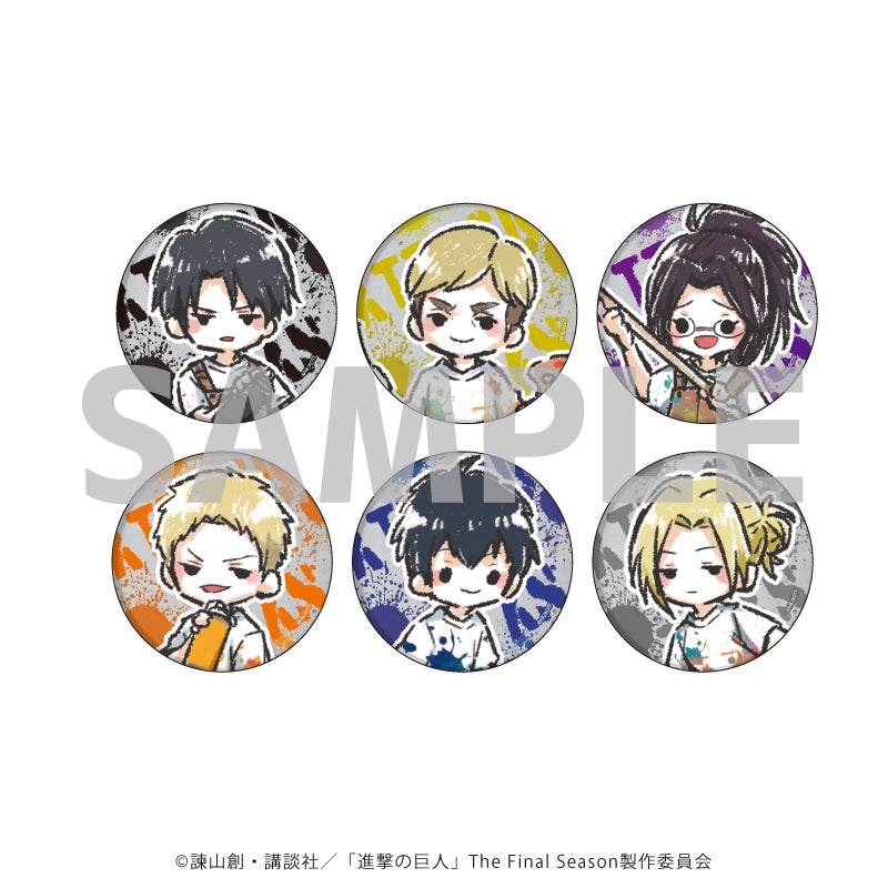 缶バッジ「進撃の巨人」49/ペイントver. ブラインド(全6種)(グラフアートイラスト) - 公式商品画像 | AniSmile
