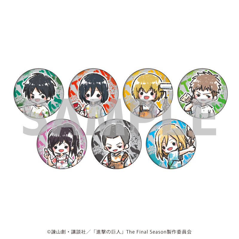 缶バッジ「進撃の巨人」48/ペイントver. ブラインド(全7種)(グラフアートイラスト) - 公式商品画像 | AniSmile