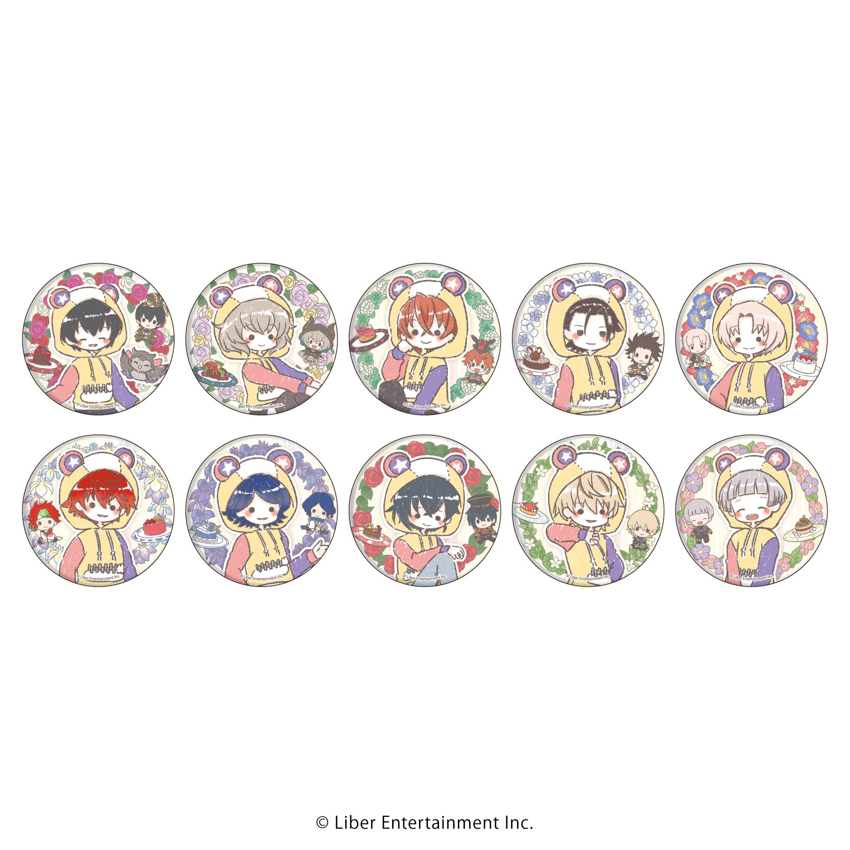 缶バッジ「アイ★チュウ Etoile Stage」40/クマ校長パーカーver. ブラインド(全10種)(グラフアートイラスト) - 公式商品画像 | AniSmile