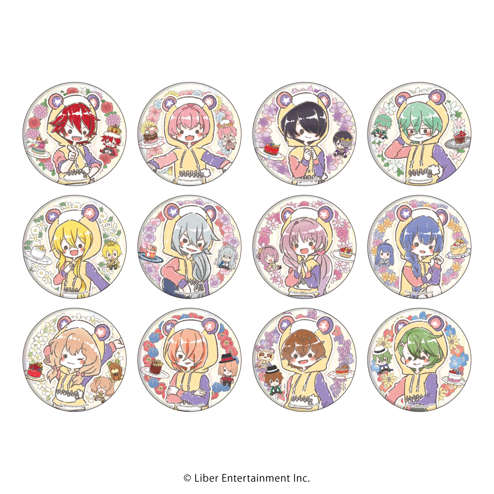 缶バッジ「アイ★チュウ Etoile Stage」39/クマ校長パーカーver. ブラインド(全12種)(グラフアートイラスト) - 公式商品画像 | AniSmile