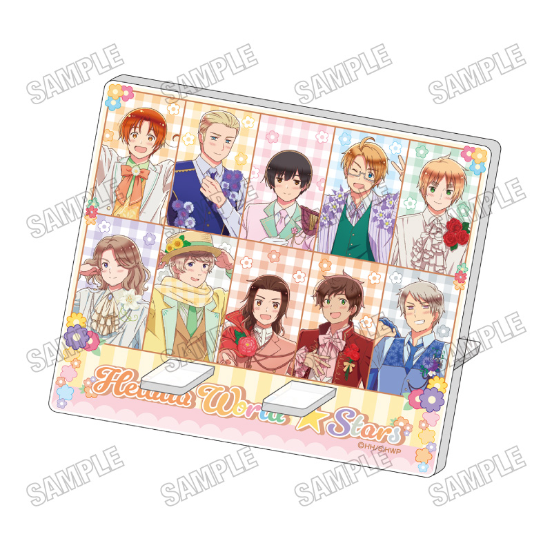 アニメ「ヘタリア World★Stars」 描き下ろしアクリルマルチスタンド【フラワーパレードver.】 画像 3 | AniSmile