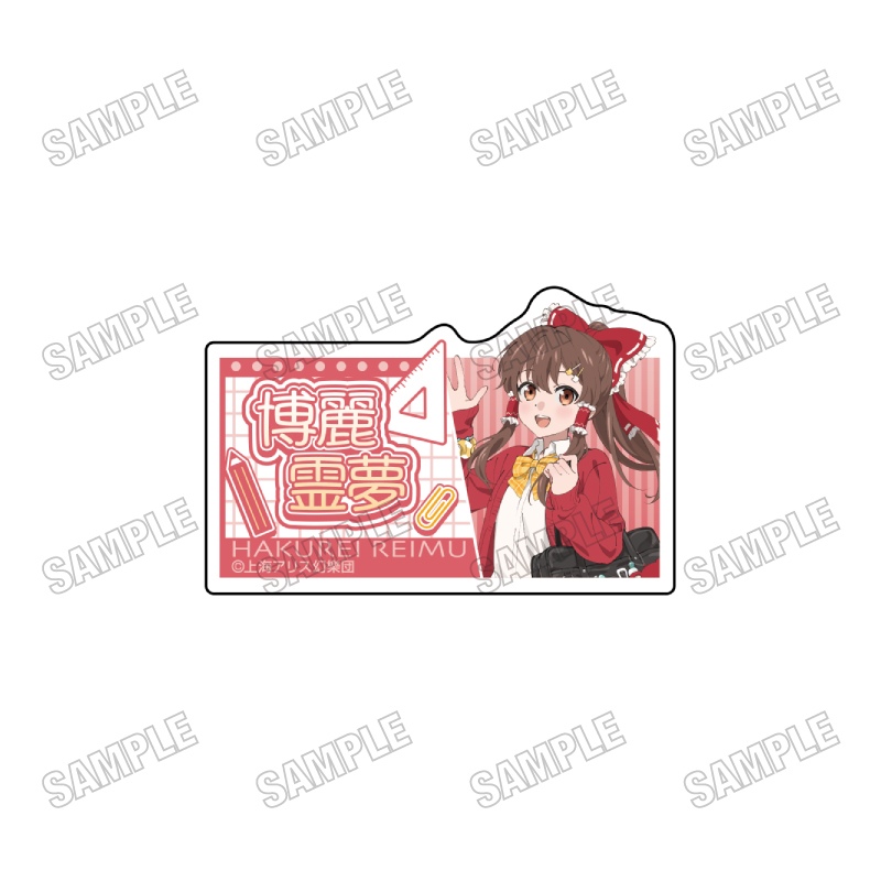 東方Project 描き下ろしアクリルバッジ【制服ver.】➀博麗霊夢 画像 2 | AniSmile