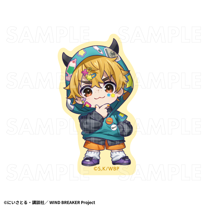 TVアニメ『WIND BREAKER』【でびデコパーカー】ちびキャラver. ダイカットステッカー【楡井 秋彦】 - 公式商品画像 | AniSmile