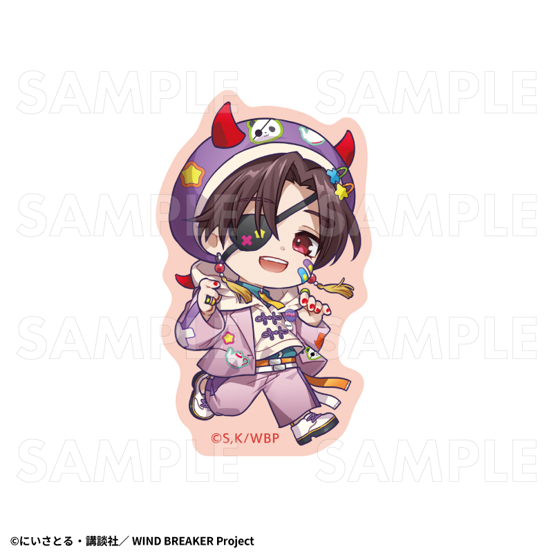 TVアニメ『WIND BREAKER』【でびデコパーカー】ちびキャラver. ダイカットステッカー【蘇枋 隼飛】 - 公式商品画像 | AniSmile