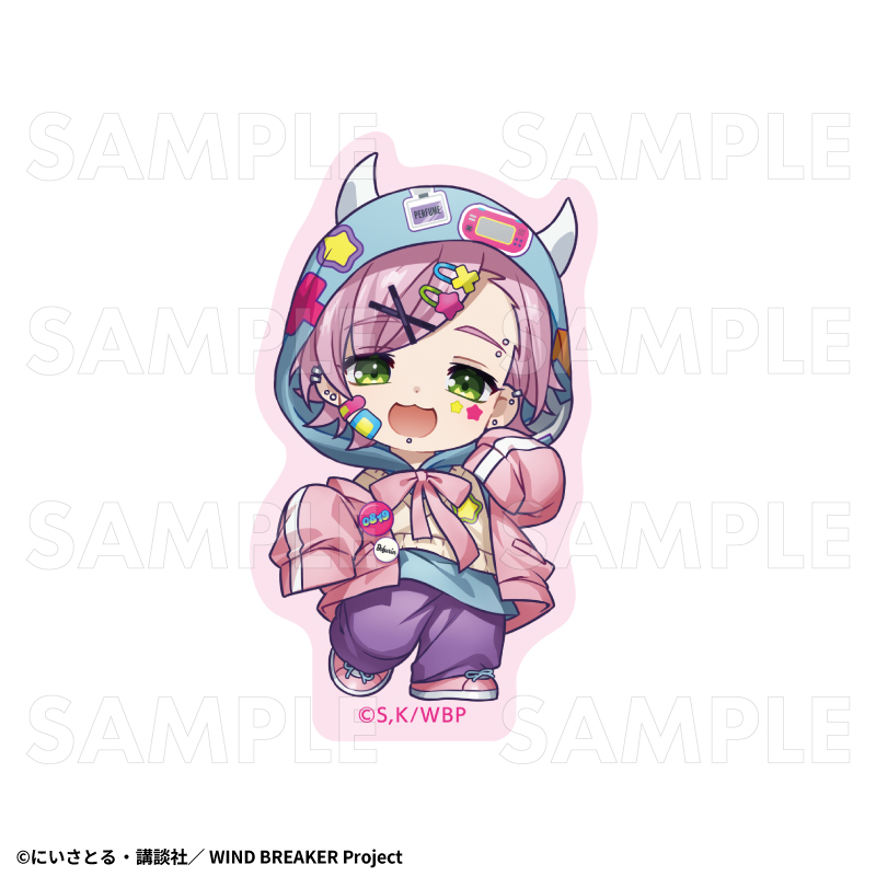 TVアニメ『WIND BREAKER』【でびデコパーカー】ちびキャラver. ダイカットステッカー【桐生 三輝】 - 公式商品画像 | AniSmile