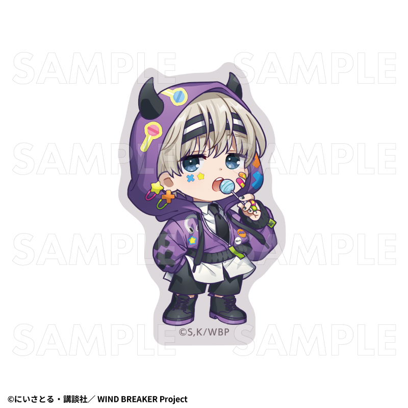 TVアニメ『WIND BREAKER』【でびデコパーカー】ちびキャラver. ダイカットステッカー【梶 蓮】 - 公式商品画像 | AniSmile