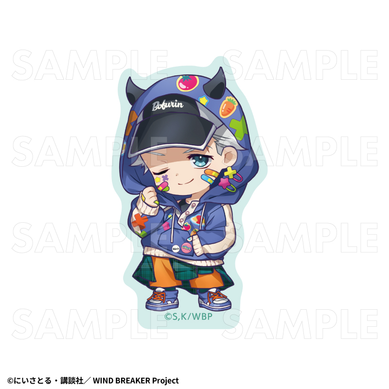 TVアニメ『WIND BREAKER』【でびデコパーカー】ちびキャラver. ダイカットステッカー【梅宮 一】 - 公式商品画像 | AniSmile