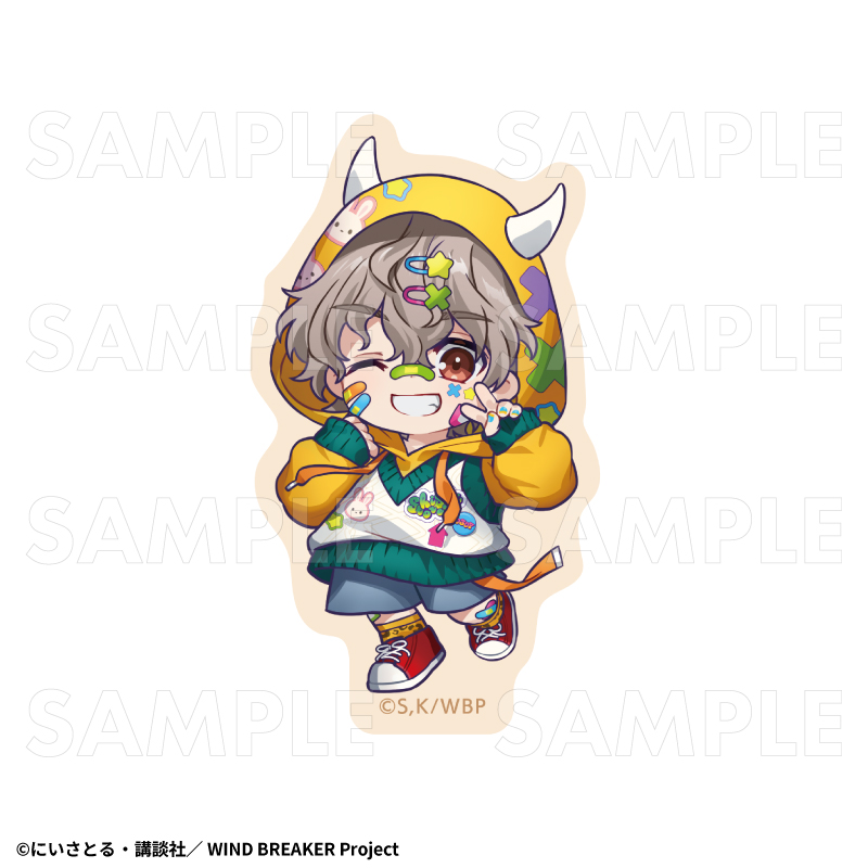 TVアニメ『WIND BREAKER』【でびデコパーカー】ちびキャラver. ダイカットステッカー【兎耳山 丁子】 - 公式商品画像 | AniSmile