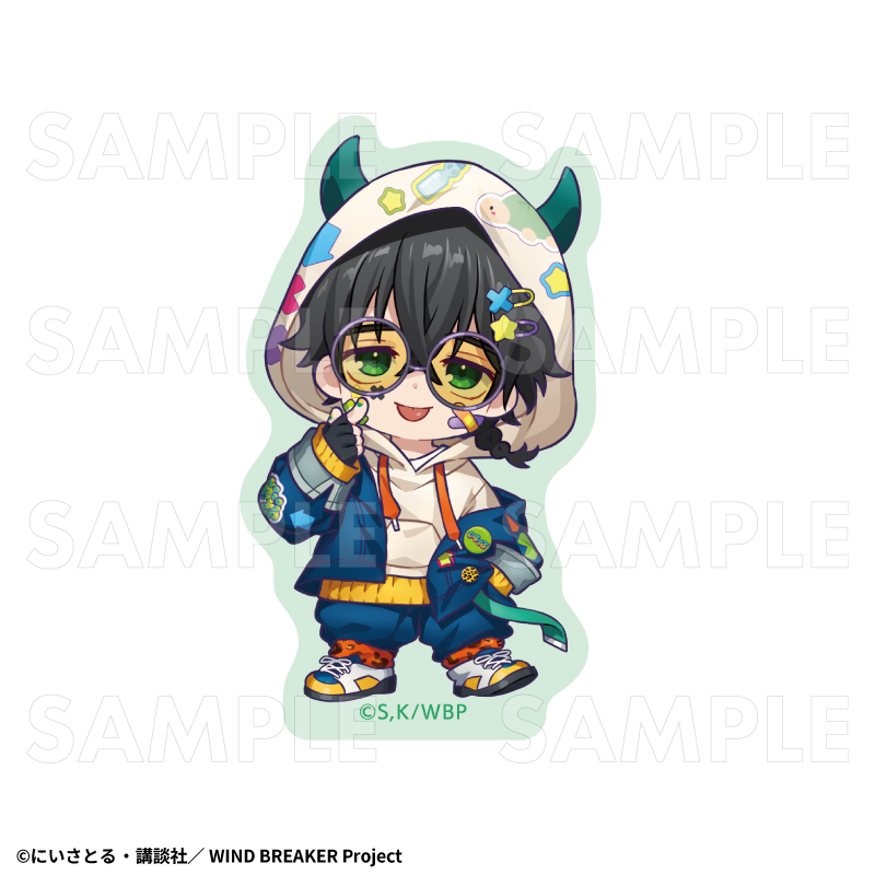 TVアニメ『WIND BREAKER』【でびデコパーカー】ちびキャラver. ダイカットステッカー【十亀 条】 - 公式商品画像 | AniSmile