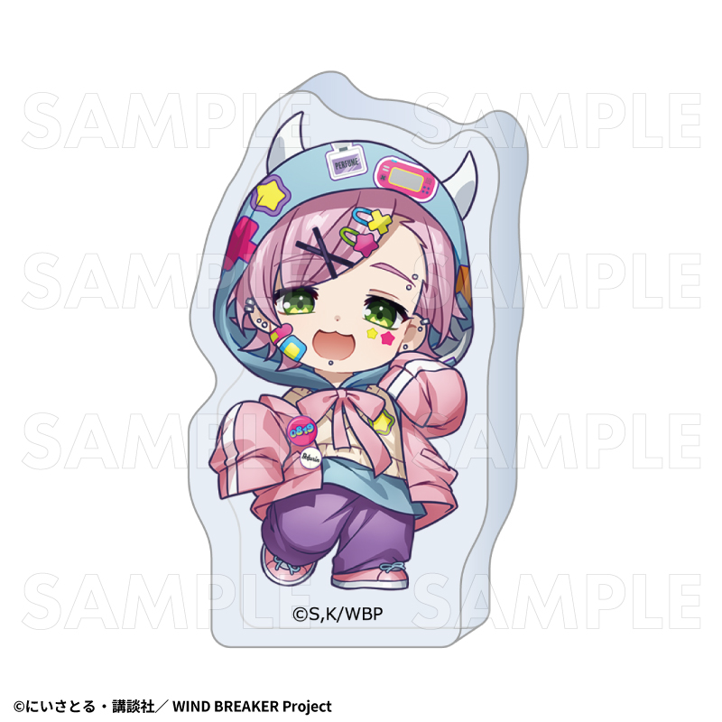 TVアニメ『WIND BREAKER』【でびデコパーカー】ちびキャラver. アクリルブロック【桐生 三輝】 - 公式商品画像 | AniSmile