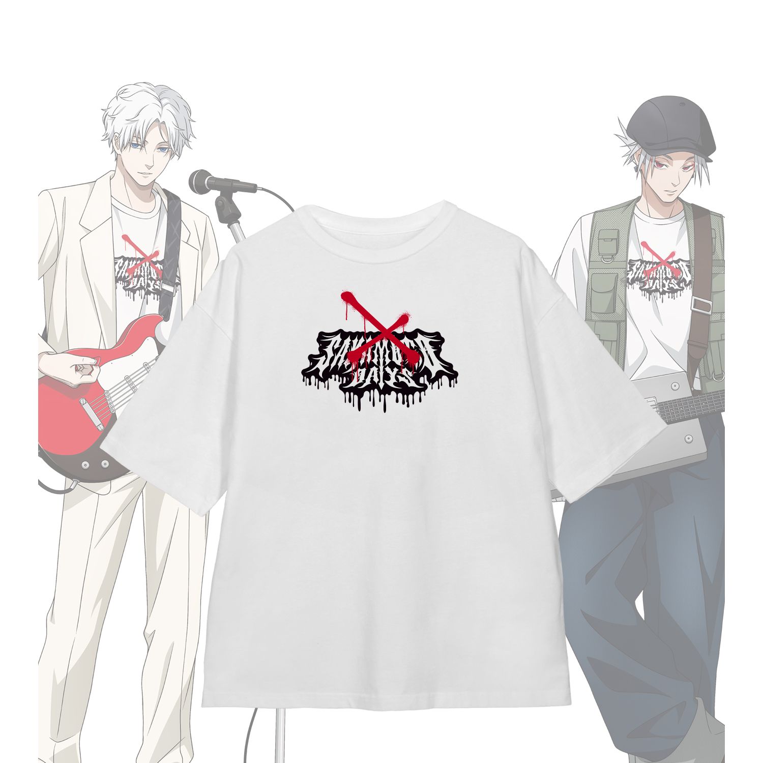 TVアニメ『SAKAMOTO DAYS』 描き下ろし ロックバンドver. 着用BIGシルエットTシャツ ver.Bユニセックス(サイズ/S) - 公式商品画像 | AniSmile