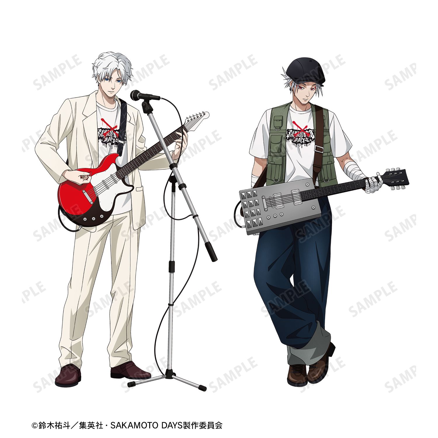 TVアニメ『SAKAMOTO DAYS』 描き下ろし ロックバンドver. 着用BIGシルエットTシャツ ver.Bユニセックス(サイズ/L) 画像 6 | AniSmile
