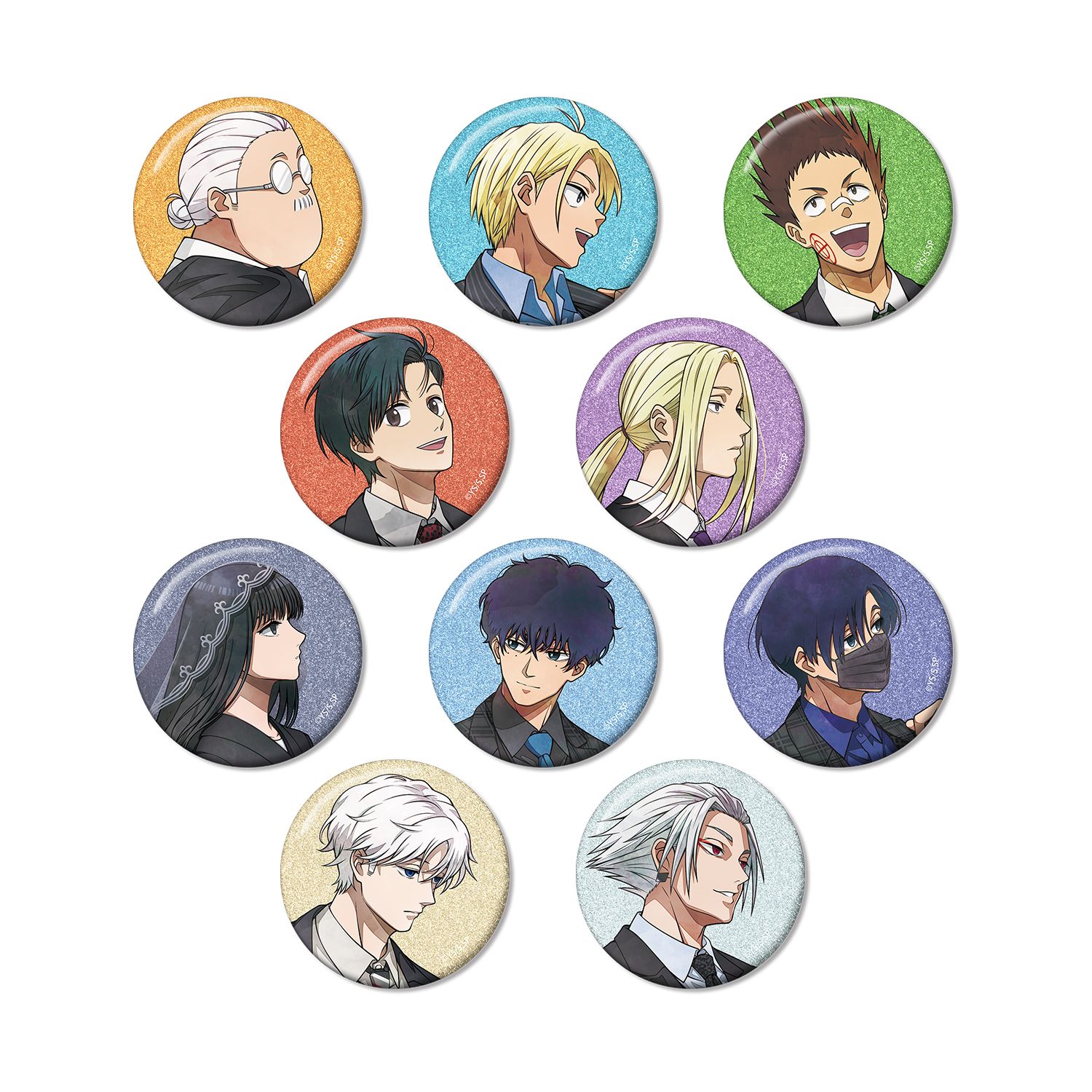 TVアニメ『SAKAMOTO DAYS』 描き下ろし スーツの歩みver. トレーディンググリッター缶バッジ(単位/単品) - 公式商品画像 | AniSmile
