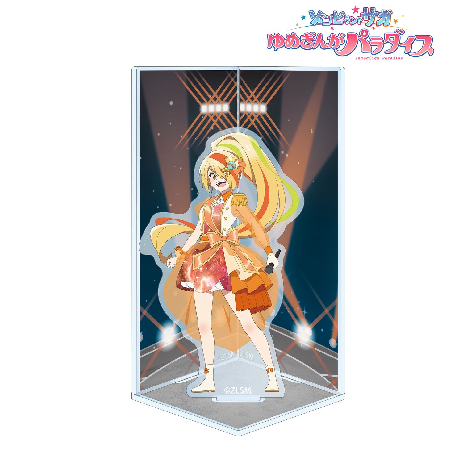 劇場版『ゾンビランドサガ ゆめぎんがパラダイス』 二階堂 サキ ライブver. キューブ型ジオラマ風アクリルスタンド 画像 2 | AniSmile