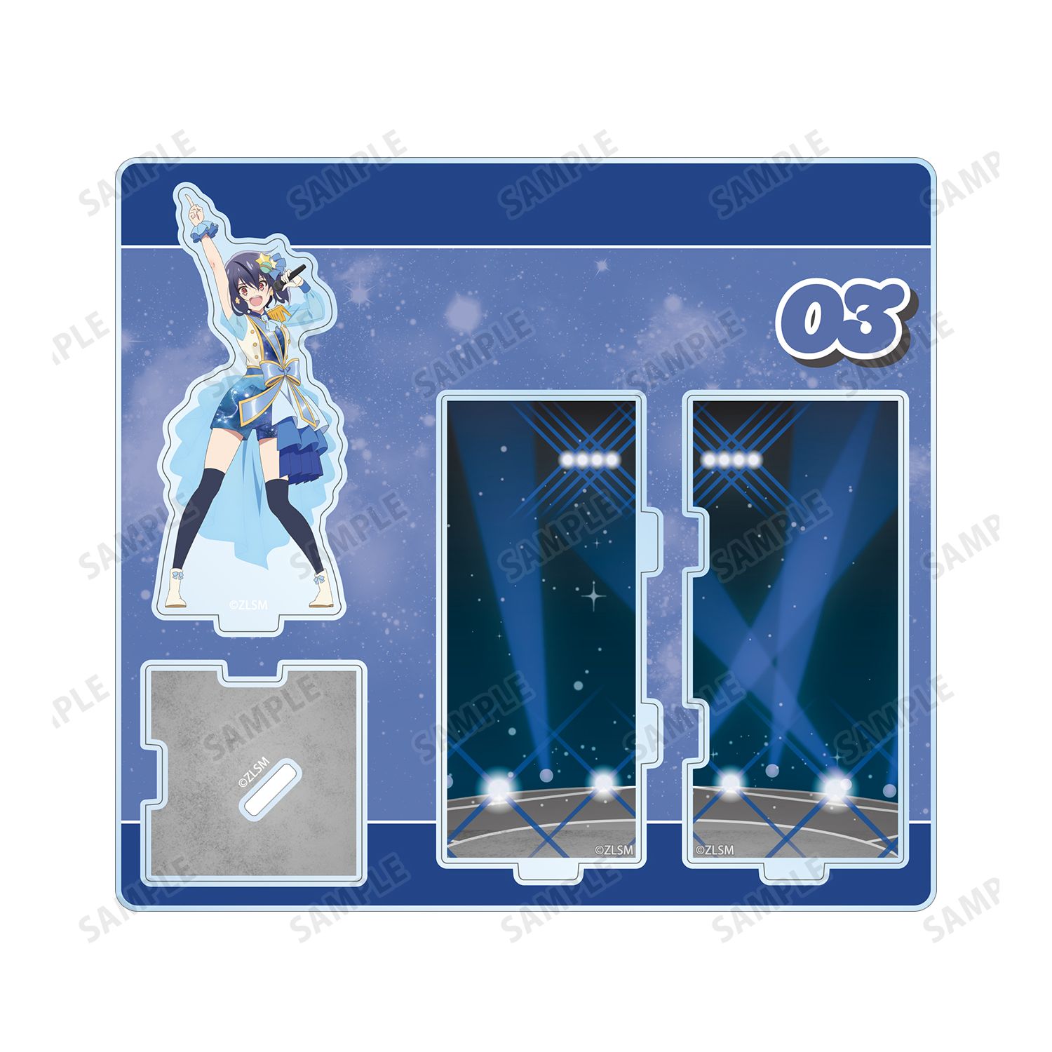 劇場版『ゾンビランドサガ ゆめぎんがパラダイス』 水野 愛 ライブver. キューブ型ジオラマ風アクリルスタンド 画像 3 | AniSmile