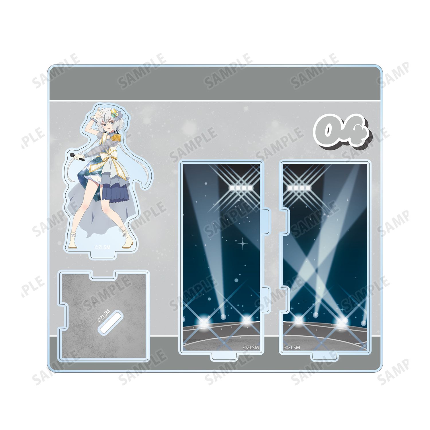 劇場版『ゾンビランドサガ ゆめぎんがパラダイス』 紺野 純子 ライブver. キューブ型ジオラマ風アクリルスタンド 画像 2 | AniSmile