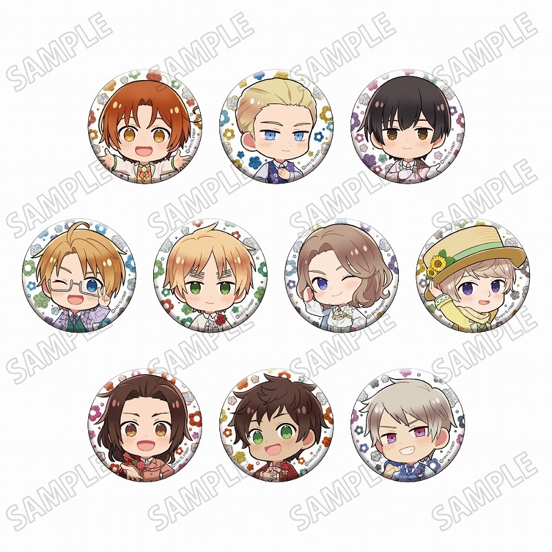 アニメ「ヘタリア World★Stars」 ミニキャラ缶バッジコレクション【フラワーパレードver.】 - 公式商品画像 | AniSmile