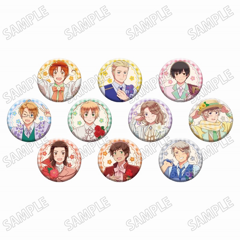 アニメ「ヘタリア World★Stars」 描き下ろし缶バッジコレクション【フラワーパレードver.】 - 公式商品画像 | AniSmile