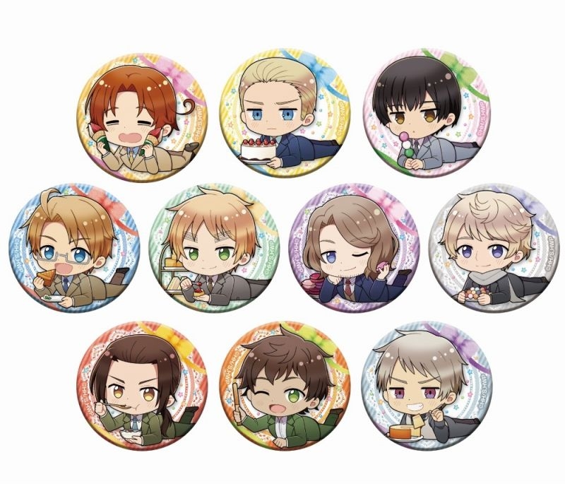 アニメ「ヘタリア World★Stars」 ごろりん缶バッジコレクション - 公式商品画像 | AniSmile