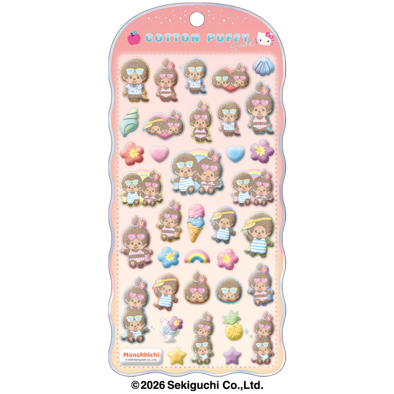 キャラクターコットンパフィーシール - 公式商品画像 | AniSmile