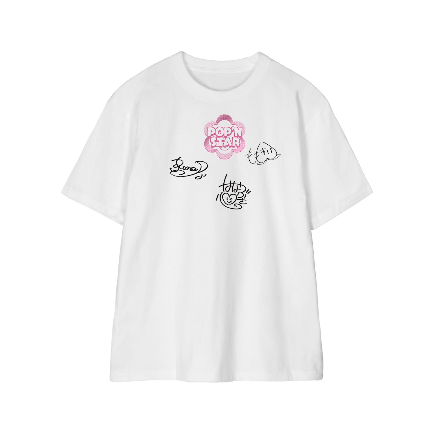 「アイ★チュウ」 POP'N STAR サイン入り風 Tシャツレディース(サイズ/XL) - 公式商品画像 | AniSmile