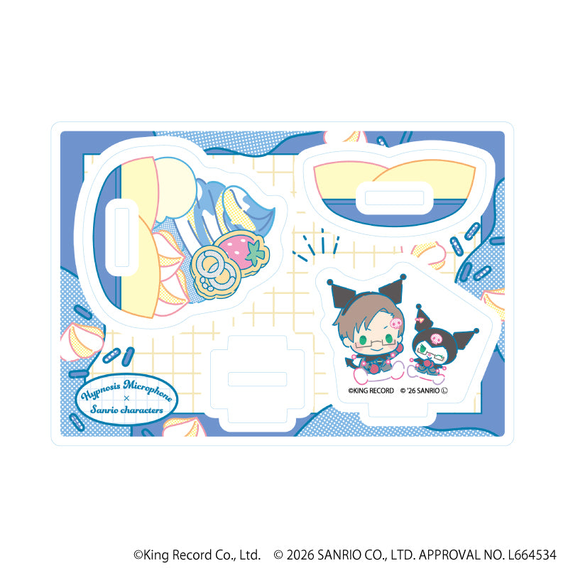 ゆらゆらアクリルスタンド「ヒプノシスマイク SANRIO NAKAYOKU EDIT」05/入間 銃兎×クロミ(コラボイラスト) - 公式商品画像 | AniSmile