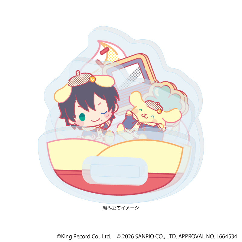 ゆらゆらアクリルスタンド「ヒプノシスマイク SANRIO NAKAYOKU EDIT」03/山田 三郎×ポムポムプリン(コラボイラスト) 画像 2 | AniSmile