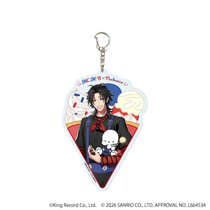 デカアクリルキーホルダー「ヒプノシスマイク SANRIO NAKAYOKU EDIT」02/山田 二郎×ポチャッコ(コラボイラスト) - 公式商品画像 | AniSmile
