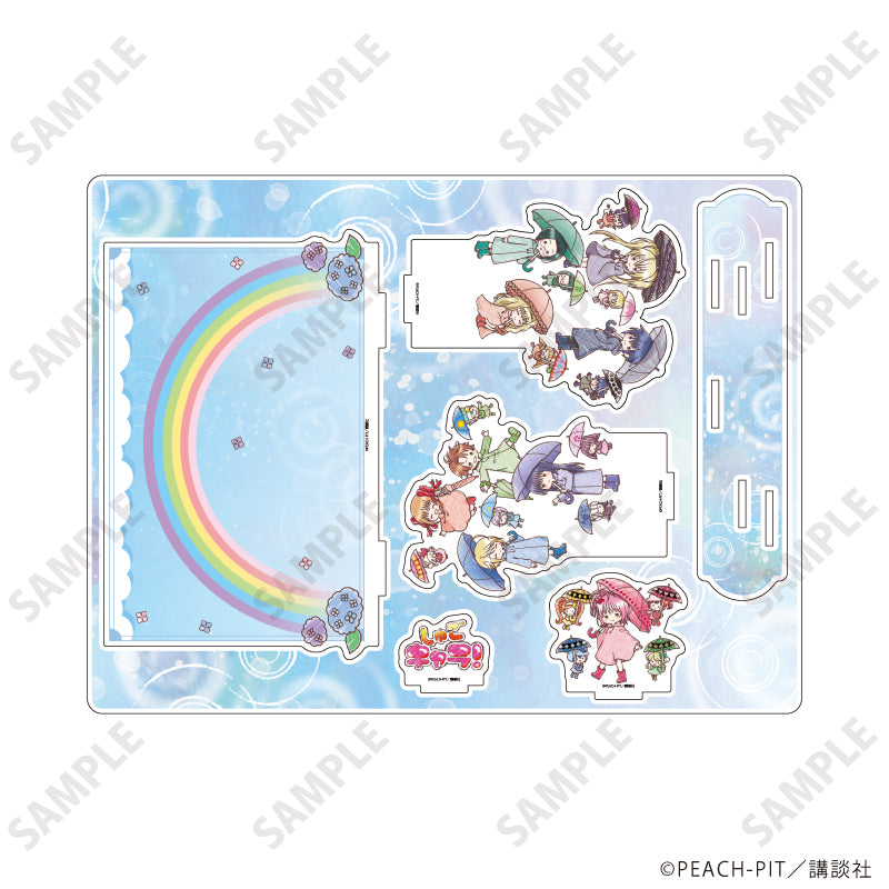 アクリルジオラマ「しゅごキャラ!」09/集合デザイン 梅雨ver.(グラフアートイラスト) - 公式商品画像 | AniSmile
