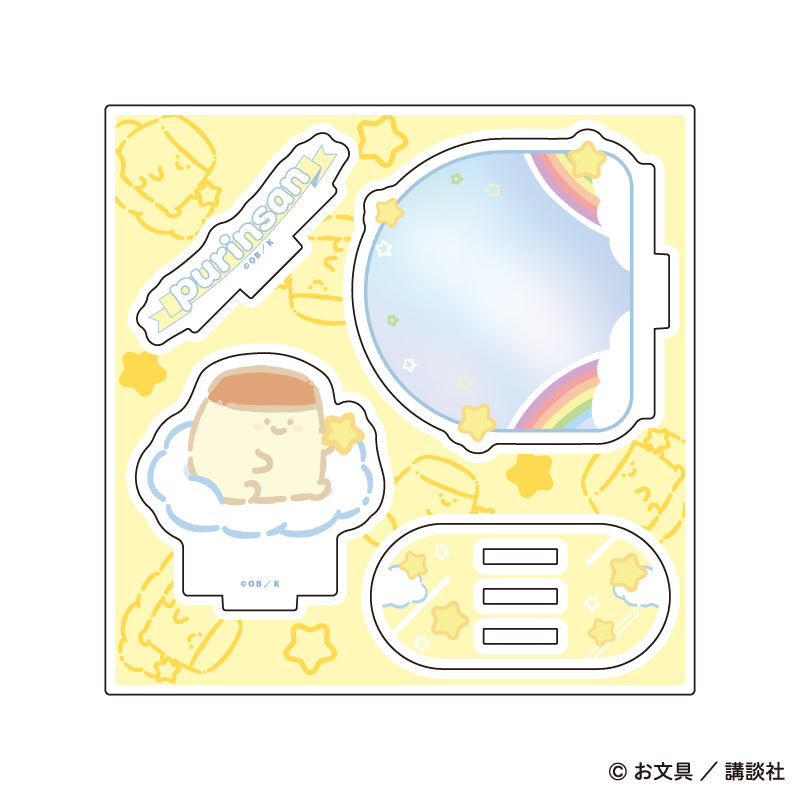 アクリルスタンドプレート「お文具といっしょ」08/プリンさん ぷかぷかお空ver.(描き下ろしイラスト) - 公式商品画像 | AniSmile