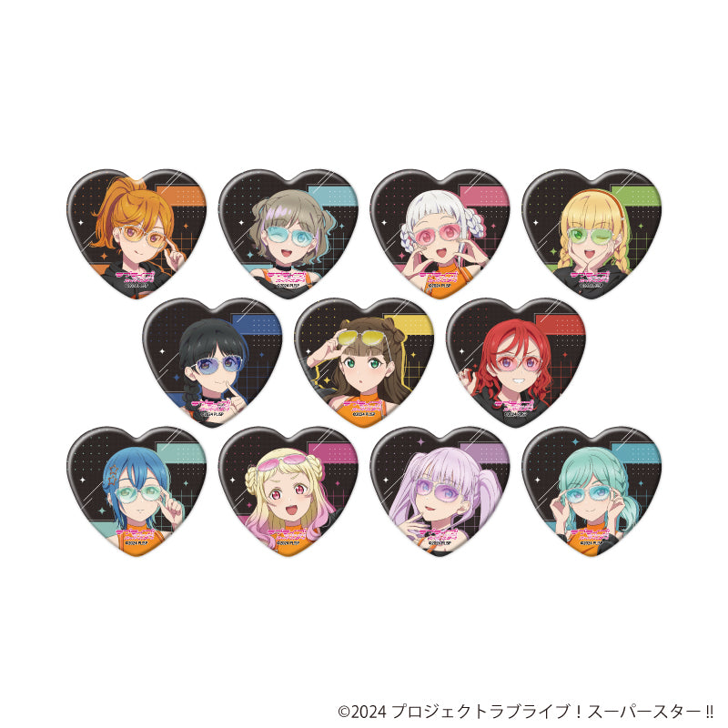 ハート型缶バッジ「ラブライブ!スーパースター!!」09/ロックテイストver. トレーディング(全11種)(描き下ろしイラスト) - 公式商品画像 | AniSmile