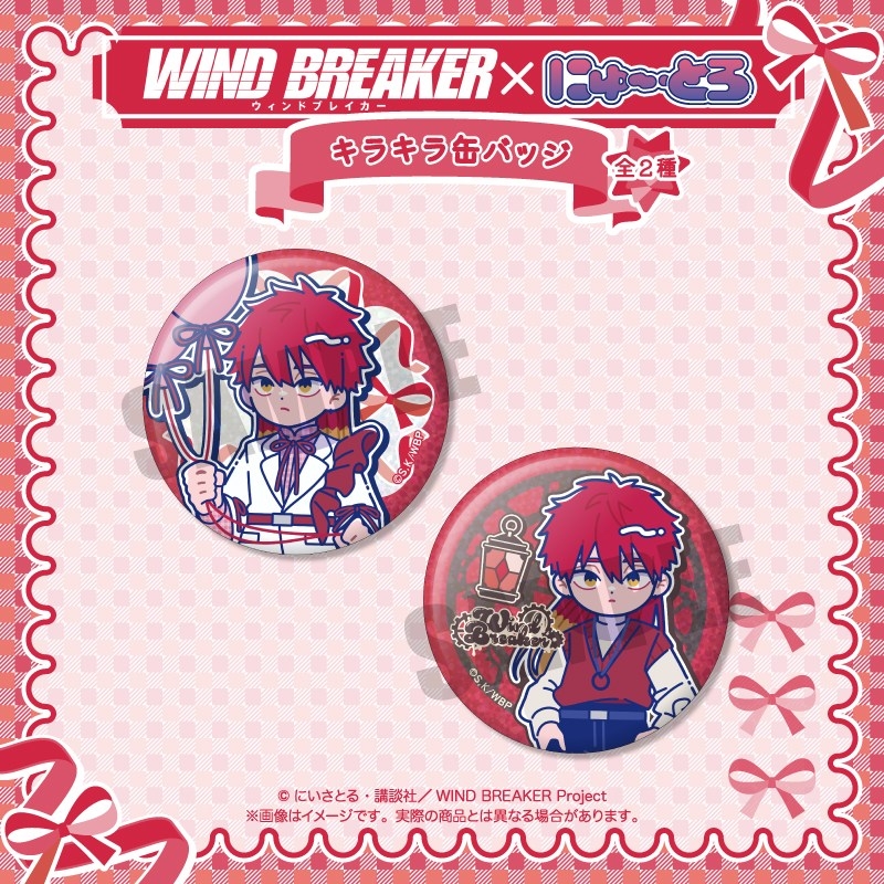 TVアニメ「WIND BREAKER」 にゅ〜とろ バースデーグッズ 焚石 矢 キラキラ缶バッジ B 画像 2 | AniSmile