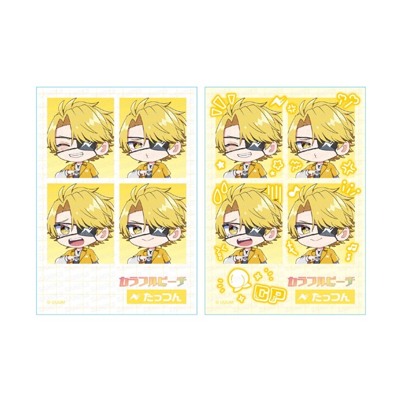 カラフルピーチ ミニ証明写真風ステッカー 喜怒哀楽シリーズ たっつん - 公式商品画像 | AniSmile